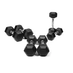 Gym Divison Rubber Hex Dumbbell Set 1-10Kg